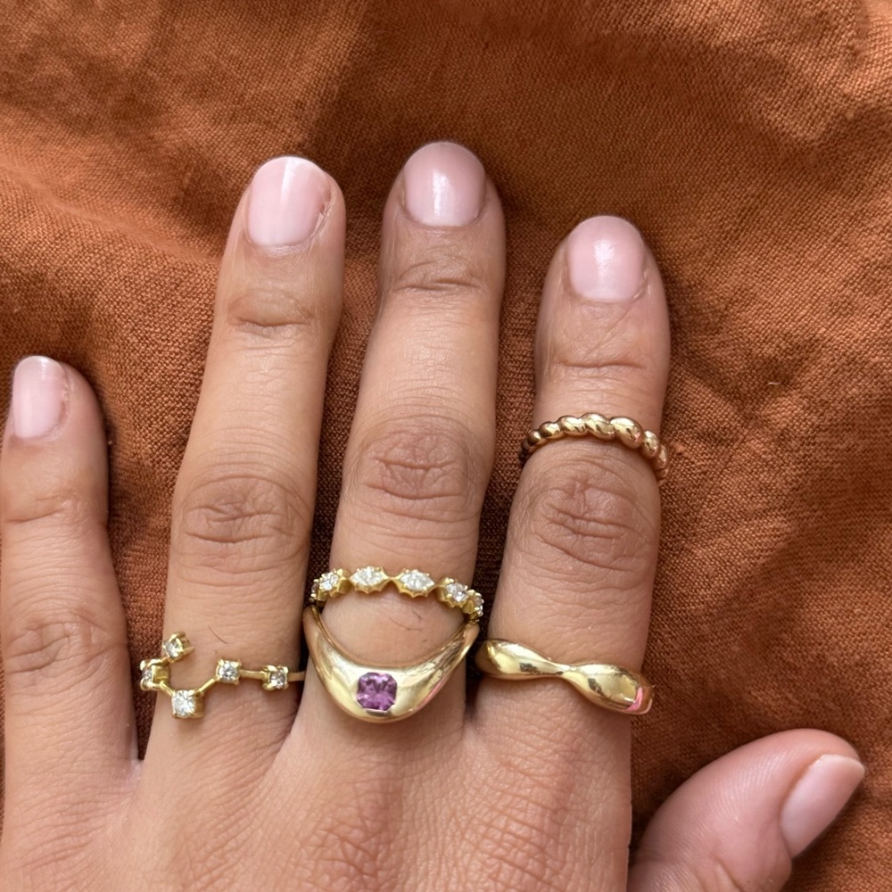 ❗️SOLD❗️RARE Logan Hollowell Big Dipper Cobstellation Ring 18k gold Prong Set - Picture 3 of 4
